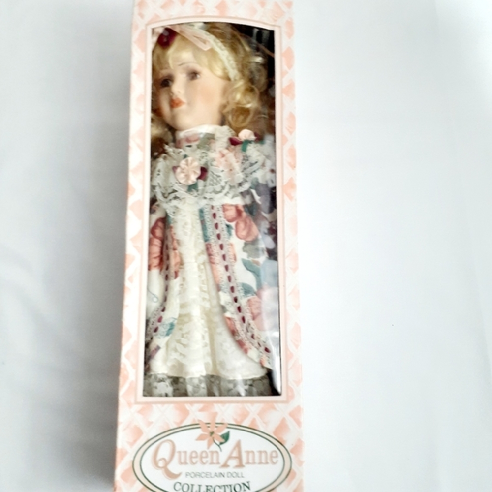 Queen Anne Porcelain Doll Collection World Bazaars 16"